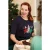 Vintage Christmas Holiday trui in marineblauw