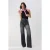 TRENDYOLMİLLA Dames Grijs Effen Wijde pijp Hoge taille Jeans
