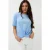 EsQualo Top S/slve Knot Structure Sky Blue