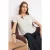 TRENDYOLMİLLA Dames Beige Effen Kort Regular fit Blouses