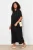Trendyol Curve Dames Zwart Effen Maxi Kort Casual Recht Grote maten Jurk