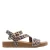 Graceland suède sandalen met panterprint beige/zwart