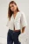 TRENDYOLMİLLA Dames Wit Bloemen Driekwart mouw Boxy Overhemden