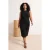 Trendyol Curve Dames Zwart Effen Midi Mouwloos Casual Bodycon Grote maten Jurk