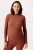 Noppies maternity ribgebreide zwangerschapslongsleeve Sira van polyester roodbruin