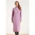 Smashed Lemon 24631 paars e gebreide midi jurk met kabelstructuur |