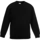 Fruit Of The Loom Kids Unisex klassieke 80/20 set-in sweater (Zwart)