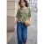 Street One Studio Dames Blouse met korte mouwen, ronde hals en print in Groen