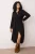 Trendyol Curve Dames Zwart Effen Maxi Lang Casual Blousejurk Grote maten Jurk