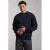 Aeden relaxed fit sweater met backprint – zwart
