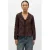 OBJECT gebloemde blouse met borduursels – bruin
