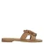 Manfield suède slippers met franjes – beige