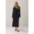 Summum Woman Long Dress Cotton Ajour Knit Black