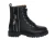 Braqeez 425771-589 Meisjes Biker Boots – Zwart – Leer – Veters