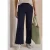 Cecil Dames Wide Leg Broek met gestructureerde strepen in Blauw