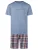 Phil & Co. Berlin Pyjama kort ‘ Classics ‘  blauw / donkerblauw / donkergrijs / rood