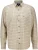 Giordano Brando long sleeve button down Wooltouch melange f Bruin heren