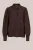 WE Fashion – Dames blouse met ballonmouwen en structuur – Regular fit – Donkerbruin – Viscose –