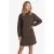FLURESK gebloemde blousejurk met borduursels – bruin