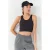 Geribbelde Mouwloze Crop Top