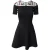 Sandro Paris Rozenapplicatie Mini Jurk in Zwarte Viscose