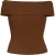 Bardot Dames/Dames mouwloze bardot top (Chocolade)