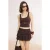TRENDYOLMİLLA Dames Bruin Effen Extra Kort / Super Mini Rokken
