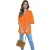 AX Paris Dames/Dames V Hals Smock Top met Ruches (Oranje)