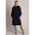 Yest Curve Plus Size gebreide midi jurk met ceintuur – donkerblauw