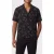 The Kooples Short-sleeved Shirt With Shark Neck Black