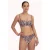 Cyell voorgevormde strapless bandeau bikinitop zwart/ecru/roze