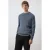 Mango Man regular fit gebreide trui met wol – middenblauw