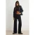 TRENDYOLMİLLA Dames Zwart Effen Wijde pijp Hoge taille Jeans