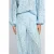 FLURESK straight high waist gebloemde broek lichtblauw