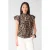 Shoeby top met panterprint bruin broderie