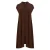 Mat Fashion midi jurk bruin
