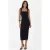Vierkante Korset Bodycon Sandy Midi Jurk