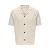 ONLY & SONS regular casual overhemd met ingebreid patroon beige