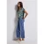 Street One Dames Shirt met gedessineerde V-hals in Blauw