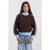 America Today gebreid vest – donkerbruin/lichtblauw