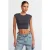 Slim Fit Crop Jersey Blouse