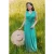 Emily geknoopte maxi jurk in turquoise
