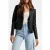 Forever New Skye Polyurethane Biker Jacket Black