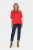 Blouse met korte mouwen Loose fit Flame Scarlet red