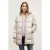 Motivi Hooded Genuine Down Jacket With Cocoon Cut White