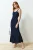 TRENDYOLMİLLA Dames Donkerblauw Stippen Maxi Mouwloos Casual Zeemeermin Jurken