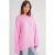 Oversized Geribde Gebreide Trui met Ronde Hals