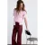 Mango imitatieleren flared broek – rood
