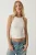Geribbelde Halternek Croptop Blouse