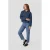 Anytime bomberjack met quiltpatroon donkerblauw